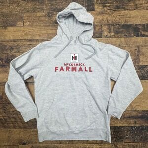 McCormick Farmall International Harvester‎ Gray Hoodie Sweatshirt Men's Medium